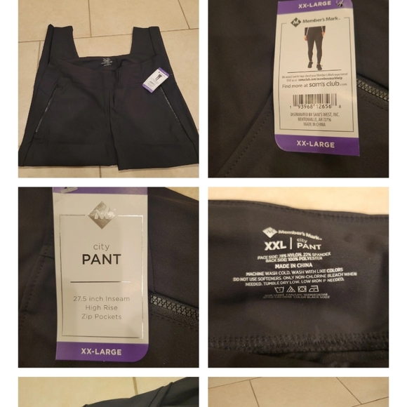New Members Mark black city pants legging womens plus size XXL - Picture 3 of 8